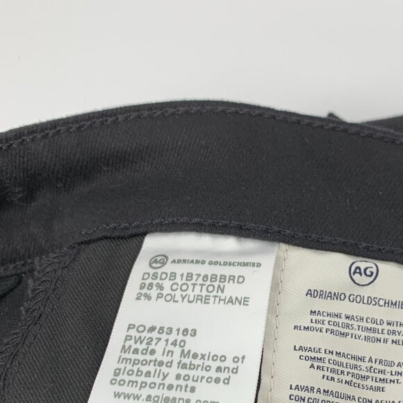 AG Adriano Goldschmied Alexxis jeans slim straight black denim distressed new 29 - Picture 6 of 6